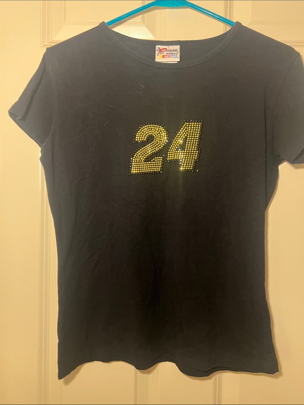 Chase Authentics Black Short-Sleeve Tee with Gold Stud '24'